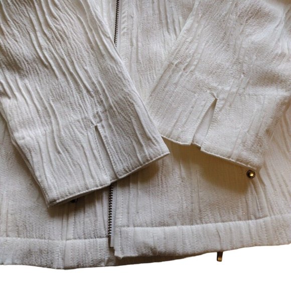 CJ Banks Jacket Womens X Full Zip Tie Collar Pockets - Picture 16 of 16